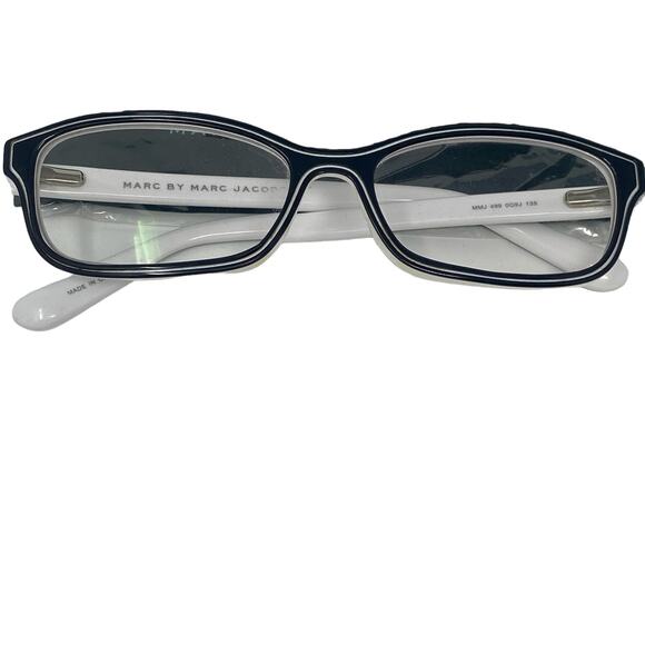 Marc By Marc Jacobs Woman\'s White Black Eyeglasses Frames With Case Needs Lens
